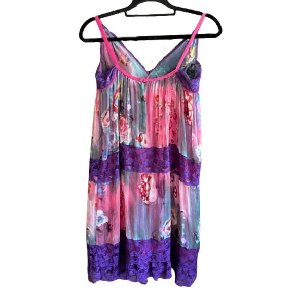 Y2K Philosophy di Alberta Ferretti silk & lace baby doll lingerie dress - Picture 5 of 14